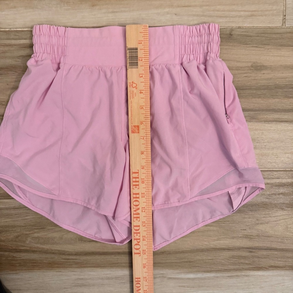 Lululemon Hotty Hot High-Rise Lined Shorts Pink Size 4 Athletic Running Gym - Picture 5 of 7